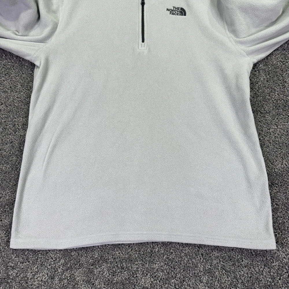 The North Face Sweatshirt Mens Small Gray Fleece 1/4 Zip Pullover Hiking
